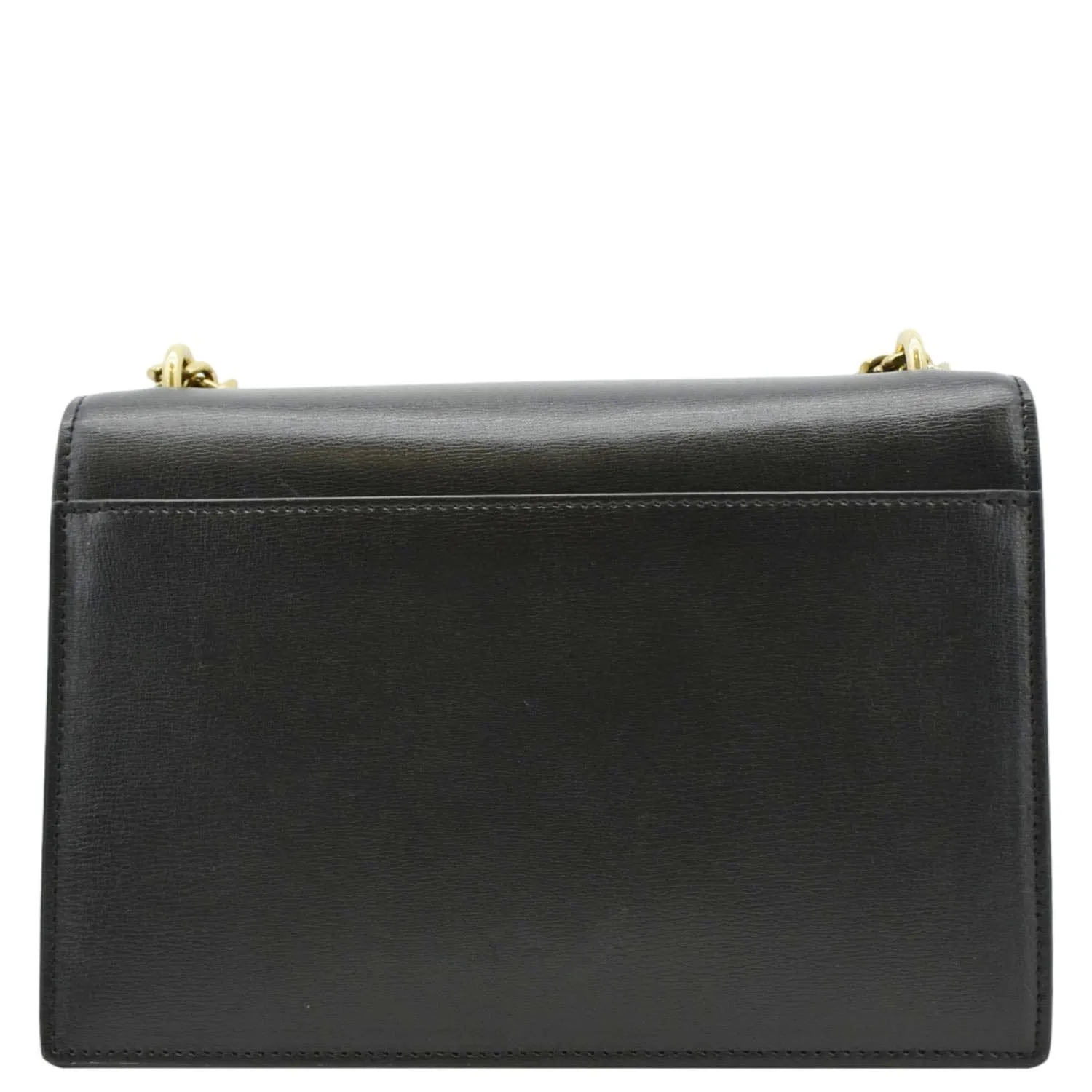 YVES SAINT LAURENT Monogram Sunset Medium Leather Shoulder Bag Black